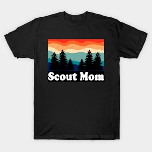 Womens Scout Mom Vintage Camping 70s Hiking Retro T-Shirt